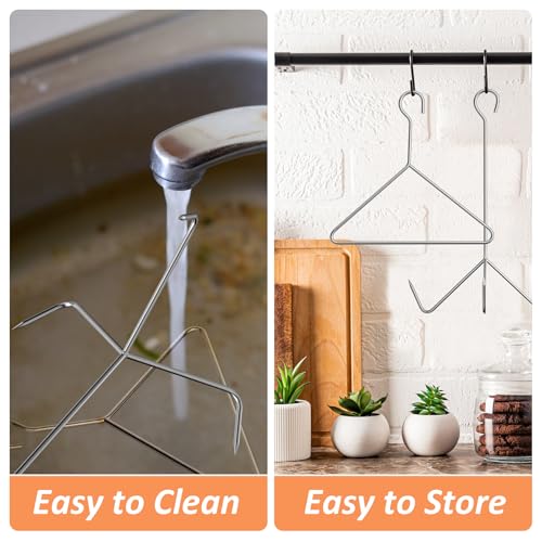 AJinTeby Turkey Fryer Accessories, Turkey Deep Fryer Lifting Hook, Turkey Rack and Lifting Hook Kit, Vertical Deep Fry Chicken Hanger with Lifter, Turkey Fryer Accessory Kit - Thumbnail 6