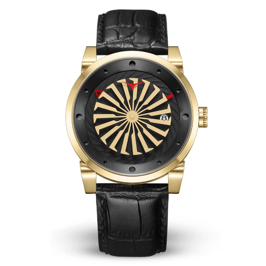 ZINVO Nitro Orologio Uomo Automatico – Movimento Miyota, Cassa Acciaio 44mm, Vetro Zaffiro, Cinturino Pelle Italiana, Colori Grigio/Nero/Blu