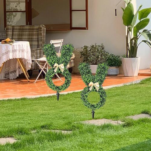 Topiario de conejito decoraciones de vegetación al aire libre 3