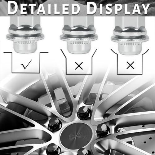 Image of 24pcs M12x1.25 Lug Nuts with Mag Flat Seat