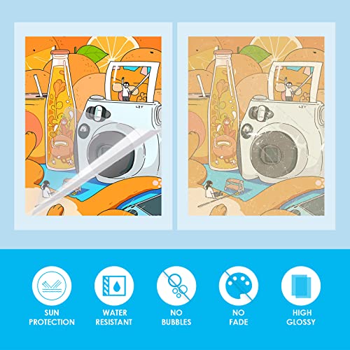 image for HTVRONT Self-Adhesive Laminating Sheets-50 Sheets 9 X 12 Inches Self L
