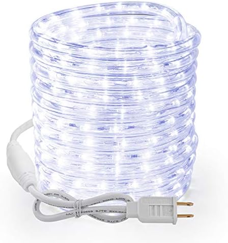 Brizled 18ft 216 LED Rope Lights, 120V ETL Listed Plugin Rope Lights Connectable Daylight White Indoor Outdoor Rope Lights Flexible LED Tube Lights for Holiday, Garden, Yard, Corridor and Patio Decor