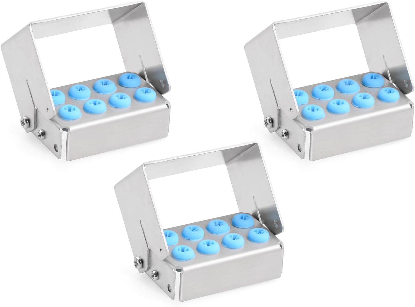 8 Holes Bur Holder Autoclave Sterilizer Case Organizer Box Instrument Storage Stand (5pcs)