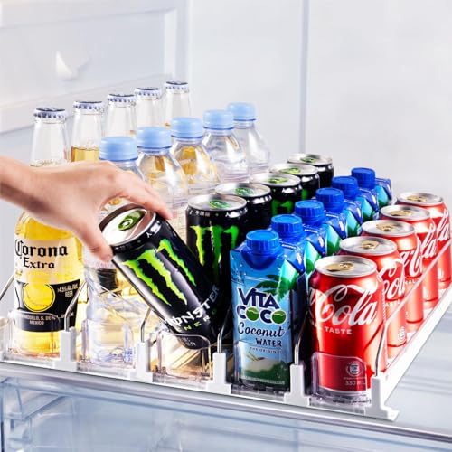 Comparison: Best Soda Can Organizer For Refrigerator Drink Organizer for Fridge, Soda Can Dispenser for Refrigerator, Automatic Drink Dispenser for Fridge Holds up to 25 Cans, 5 Row