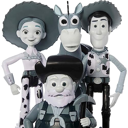Mattel HNN47 Disney And Pixar Toy Story Set Of 4 Action Figures With Mon0Chromatic Woody thumb #1