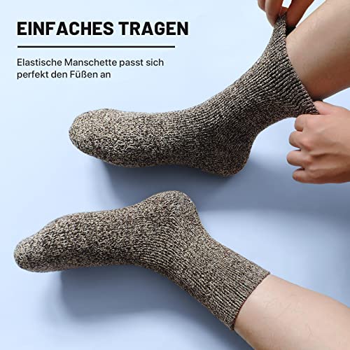 SIMIYA Wollsocken für Herren,Merino Socken Thermosocken Wintersocken warme Socken dicke Männer, 5 Paar – Bild 6