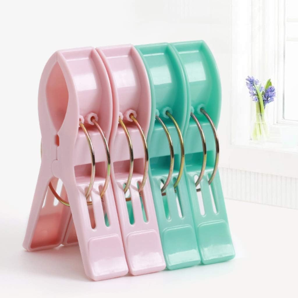 Clothespins for Drying Clothes on Bamboo Poles with Fixed Mosquito Nets, Plastic Household Multifunctiol Windproof Clips and Cool Clothespins