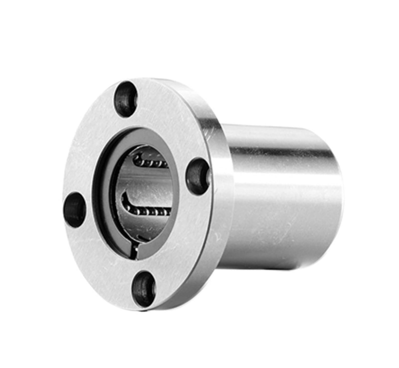 Cuscinetto a sfere con gola profonda in acciaio al 1 PZ LMF6UU LMF8UU LMF10UU LMF12UU LMF13UU LMF16UU Giunto flangiato rotondo Cuscinetto a movimento lineare Asta(LMF35UU 35mm)
