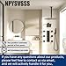 NPYSVSSS Black Shower Faucet Set Dual Shower Heads with 16