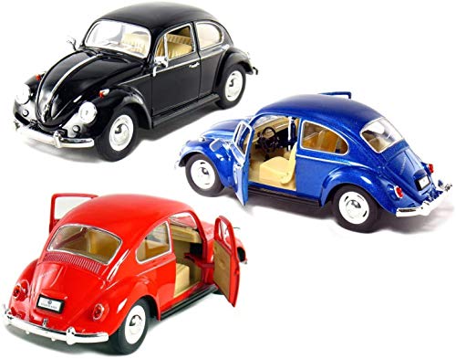 KiNSMART Volkswagen Beetle 1967 a escala 1:24 3 unidades