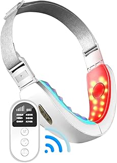 Cigooxm Elétrico V-Face Shaping Massager Facial Emagrecimento LEDs Instrumento Inteligente de Levantamento Facial 6 Modos Ajustável Queixo V-Line Up Cinto de Elevação LEDs Vermelhos Azuis Terapia de F