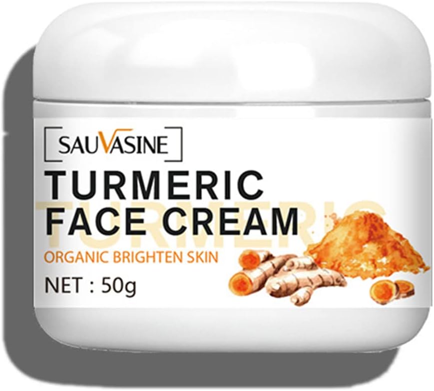 Turmeric Face Cream, Natural Turmeric Skin Tightening Facial Moisturizer,Daily Skin Care Cream for Face & Body,Turmeric Cleanses Skin, Smooths, Evens Tone, Hydrating with Natural Ingredients(50g)
