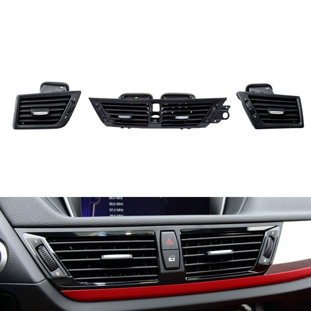 Klimaanlage Lüftungsgitter Set für BMW X1 E84 2010-2015 Links Rechts mittig mit OE Nummern für Kompatibilität (Links)