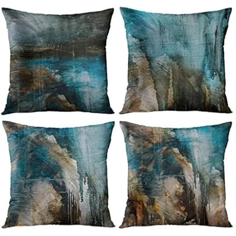 Emvency Set of 4 Abstract Pillow Covers Cover