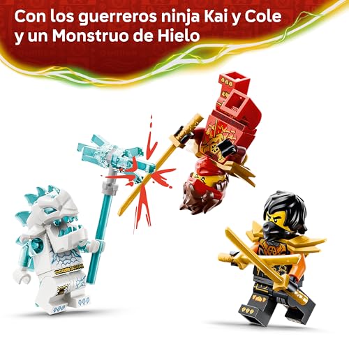 Miniatura 5 de LEGO Ninjago Vehículos Combinables de Kai y Cole – Coche y Moto de Juguete, 3 Minifiguras Inc. Kai y Cole con Armas Ninja – Regalo de Cumpleaños para Niños de 7+ Años y Fans – 71864