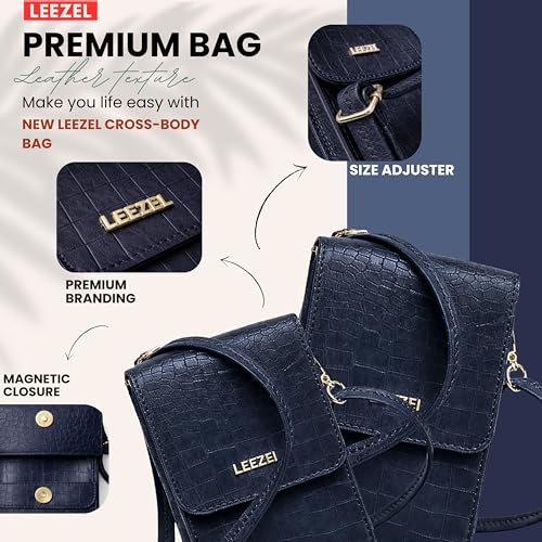 Image of LEEZEL Women's Girls Wallet Sling Bag for Mobile Cell Phone Holder