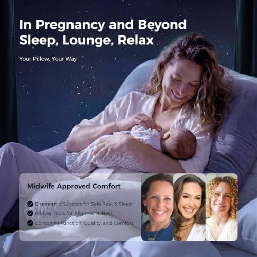Image of Momcozy Pregnancy Pillows for Sleeping, U Shaped Full Body Maternity Pillow with Removable Cover - Support for Back, Legs, Belly, HIPS for Pregnant Women, 57 Inch Pregnancy Pillow for Women, Grey