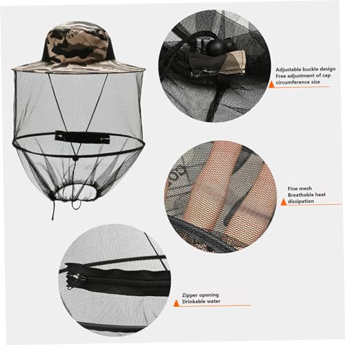 Sombrero de cubo para sol con red de medio cuerpo transpirable 4