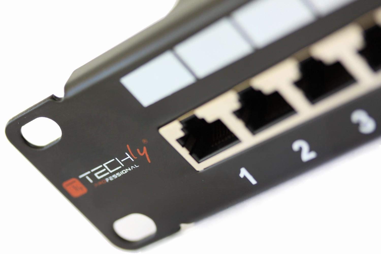 Techly - 24 x rj45 Cat.6 Panel de parcheo - bahía de Entrada (ieee 802.3,ieee 802.3ab,ieee 802.3u, 10base-t/100base-tx/1000base-t, Fast ethernet,gigabit ethernet, 1000 mbit/s, rj45, Oro)