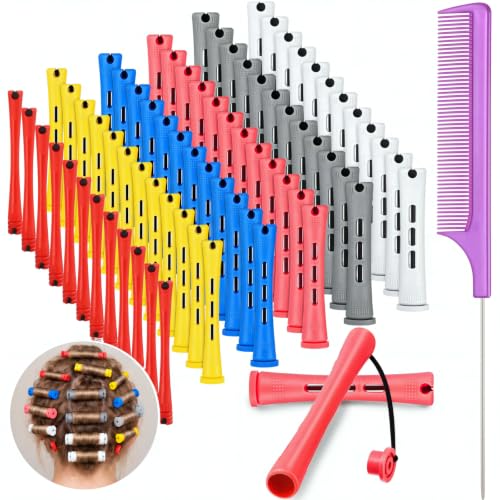 Willbond 72-Piece Hair Perm Rods Kits, Short Cold...