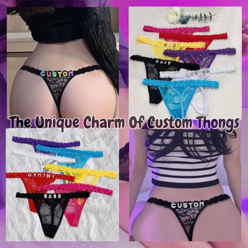 Custom Thongs For Women-2 Pack Personalized Thongs With Names Rhinestone Name Thong2