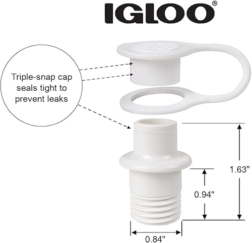 Miniatura 2 de Igloo Tapón de drenaje estándar de reemplazo de enfriador triple (2 unidades)