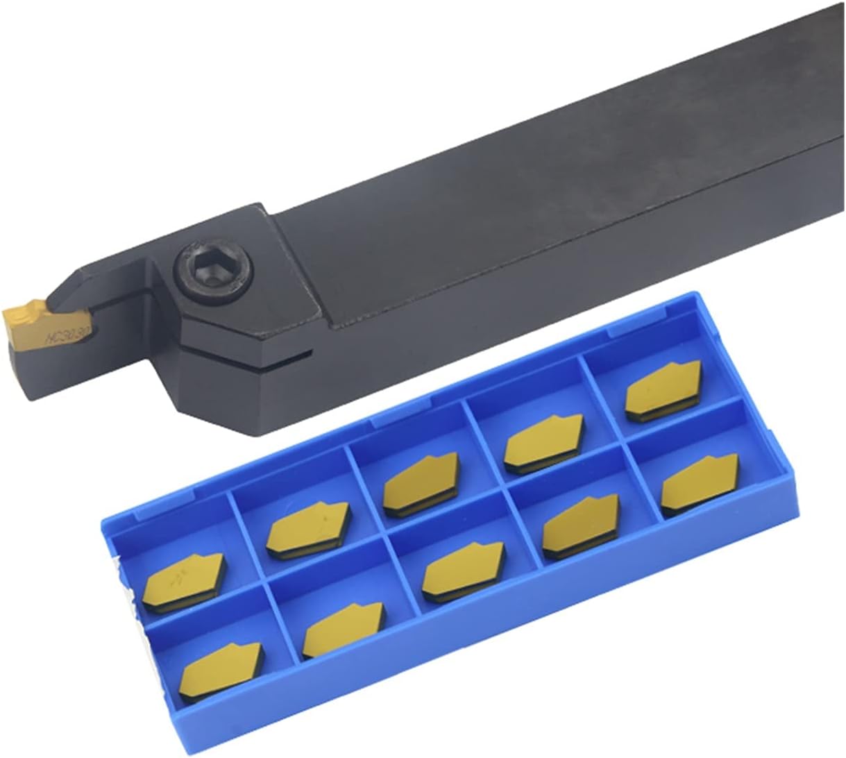 Carbide Milling Cutter ZQ2020L-2 ZQ2525L-2 Slotting CNC Lathe Machining Cutting Tool Holder Metal Slotting Insert Dividing Cutter Boring Tool (Angle : NO Cutter bar, Shank Diameter : SP300 PC9030)