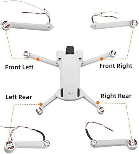 Miniatura 2 de Para DJI Mini 3 Pro Original Brazo Izquierdo Derecha Delantero Delantero Trasero Brazos de Motor Reemplazo para DJI Mini 3 Pro Drone Reparación