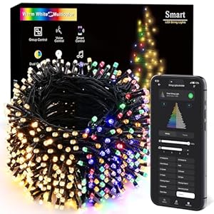 BrizLabs Smart Christmas Lights, 229ft 700 LED Color Changing Christmas String Lights with APP/Voice Control, Warm White & Multicolor Xmas Tree Lights Music Xmas Fairy Lights for Indoor Outdoor Home