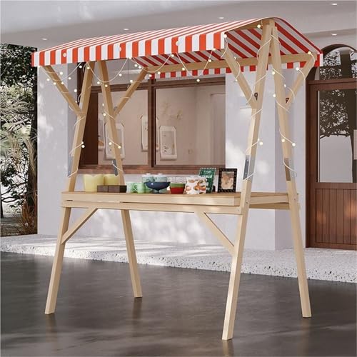 Stand de vente en bois auvent pliant pour résoudre l'espace