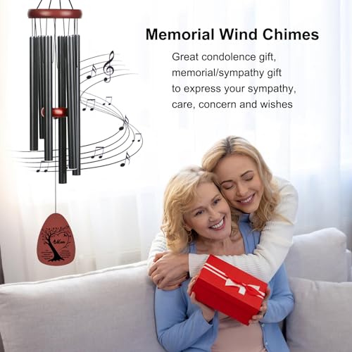Image of Memorial Gifts for Loss of Mother Mom - Memorial Wind Chimes Sympathy Memory Bereavement Gifts for Loss of Mom