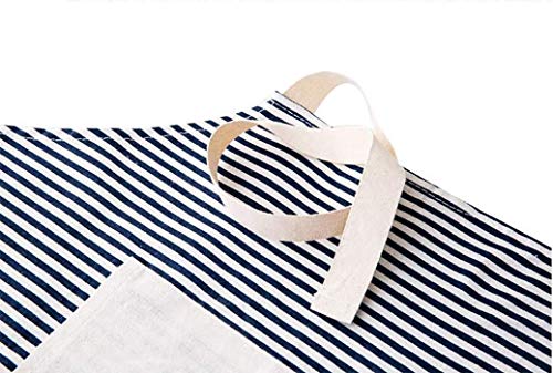 Image of KPNG Cotton Linen Cooking Apron Adjustable Kitchen Apron Soft Chef Apron with Pocket for Women and Men