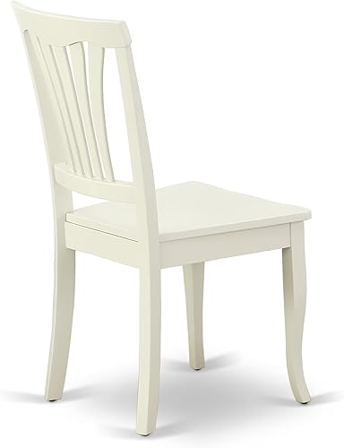 Miniatura 15 de East West Furniture ANAV5-LWH-W - Juego de mesa de comedor de 5 piezas, incluye una mesa de cocina redonda con pedestal y 4 sillas de comedor, 36 x