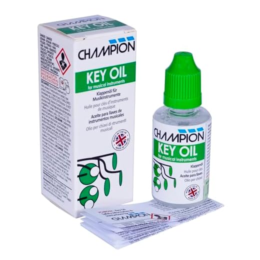 Champion Aceite lubricante para clarinete, oboe, fagot, flauta y saxofón. Mantenimiento y cuidado de instrumentos musicales, aceite lubricante para llaves fabricado en el Reino Unido con tapas seguras