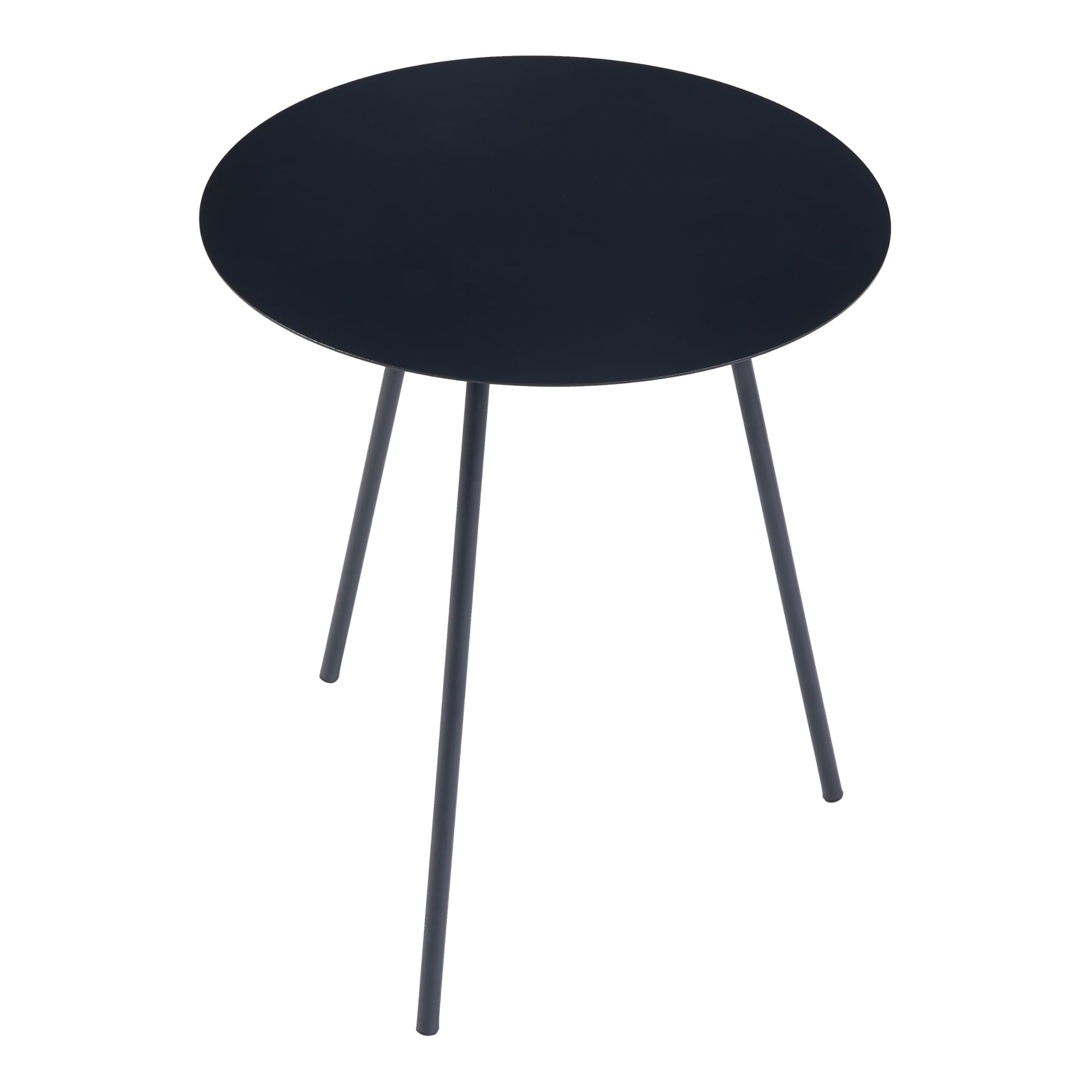 [en.casa] Table d'Appoint avec Plateau Rond et 3 Pieds Bout de Canapé Design Guéridon Table de Chevet Petite Table Basse pour Salon Chambre Bureau Métal 45 x 40 cm Noir