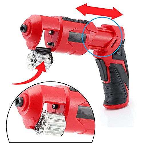 QHYXT Akku-Bohrschrauber, Akku-Bohrschrauber, Akku-Schrauber mit Vorwärts-Die Maschine ist mit Gummi überzogen und liegt bequem in der Hand/mit Lithium-Batterie-Schutzplatte – Bild 3