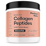 Perfect Keto Collagen Protein Powder with MCT Oil - Grassfed, GF, Multi Supplement, Best for Ketogenic Diets, Use as Keto Creamer, in Coffee and Shakes for Women & Men (Cinnamon Toast)