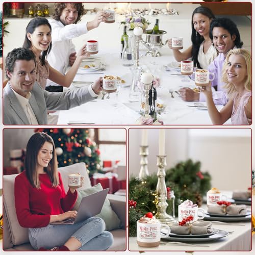 Set de 10 Tazas de Cerámica para Chocolate Caliente Navidad miniatura 4