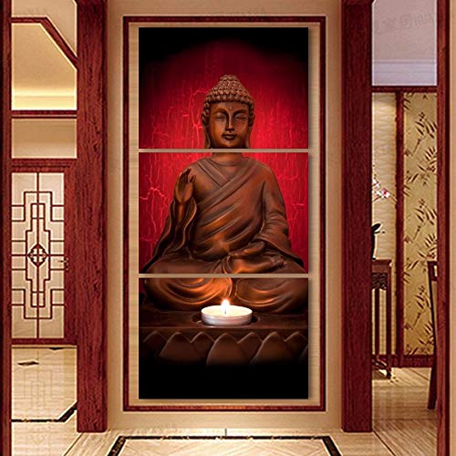 Oeuvre murale modulaire Bouddha en impression HD sur toile salon
