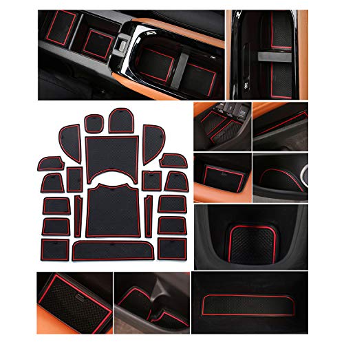 SHAOHAO 2021 Honda HR-V Honda Vezel Accessories Console Liners Mats Compatible for Honda HR-V Vezel Console Groove Insert Liners for HRV Vezel Cup Holder Inserts Liners 2016-2020