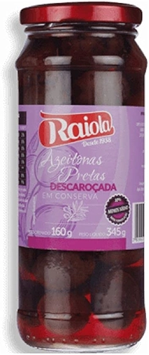 Azeitonas Preta Descaroçada em Conserva Raiola 345g