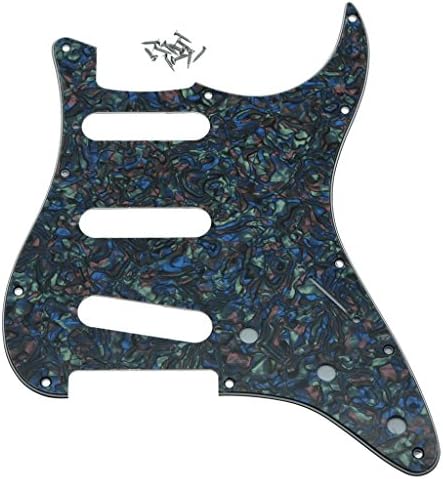 Pickguard (plaque De Protection) Pour Guitare Strat HSS – 11 Trous, Noir Mat, Compatible American Fender
