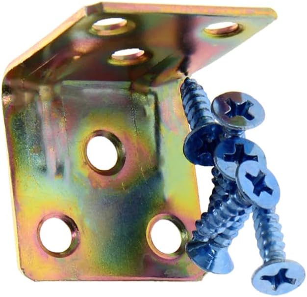 Yinpecly Corner Brace 1.57" x 1.57" Corner Brackets 90 Degree Internal Angle Brackets L Shape Brackets Joint Fastener Without Screws for Wood Furniture Board Window Cabinet Table 30pcs