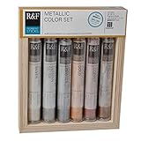 R&F Handmade Paints Pigment Sticks, Metallic Colors, Set Of 6 (2920)