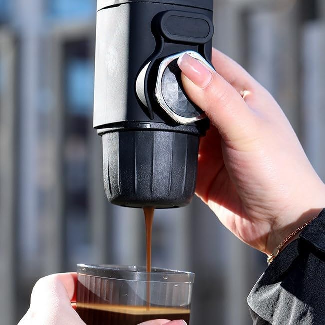 Cafetera Portátil Manual para Auto - Café Molido y Cápsulas Pequeñas miniatura 2