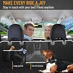 Dog Car Seat Cover Protector, 100% Waterproof Pet Dog Seat Cover Nonslip Bench Seat Covers Armrest Compatible for Back Seat Universal Size for Cars, Pickup Trucks, SUVs with 2 Belt