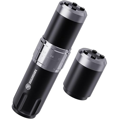 Dragonhawk Wireless Tattoo Gun Machine 2 Batteries 1500mAh 7 Strokes Length 2.4mm - 4.2mm for Beginners