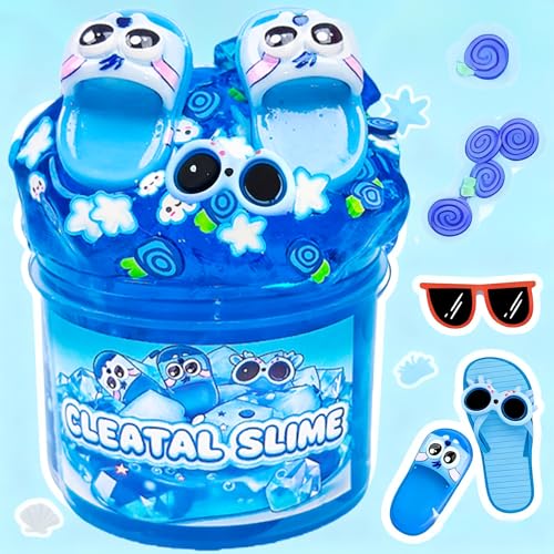 KUALUDJIT 8 Pack Summer Butter Slime Kit for Girls and Boys,Party Favors Stretchy and Non-Sticky, Stress Relief Toy,Soft DIY Slime for Kids Birthday Gift Christmas Stocking Stuffers