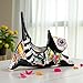 Day of the Dead Talavera Cat Planter or Statue – 10” Black Stretching Cat – Handmade in Mexico – Indoor Outdoor Succulent Pot (Planter)