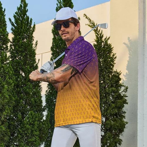 Men's Golf Shirt Quick-Dry Polo Shirt Performance Moisture Wicking Collared Tennis Shirts Athletic Shirt4